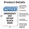 Signmission Emergency Exit Do Not Block Door, 7 in W x Rectangle, Aluminum OS-2PACK-NS-A-710-V-11805 - alternate 4